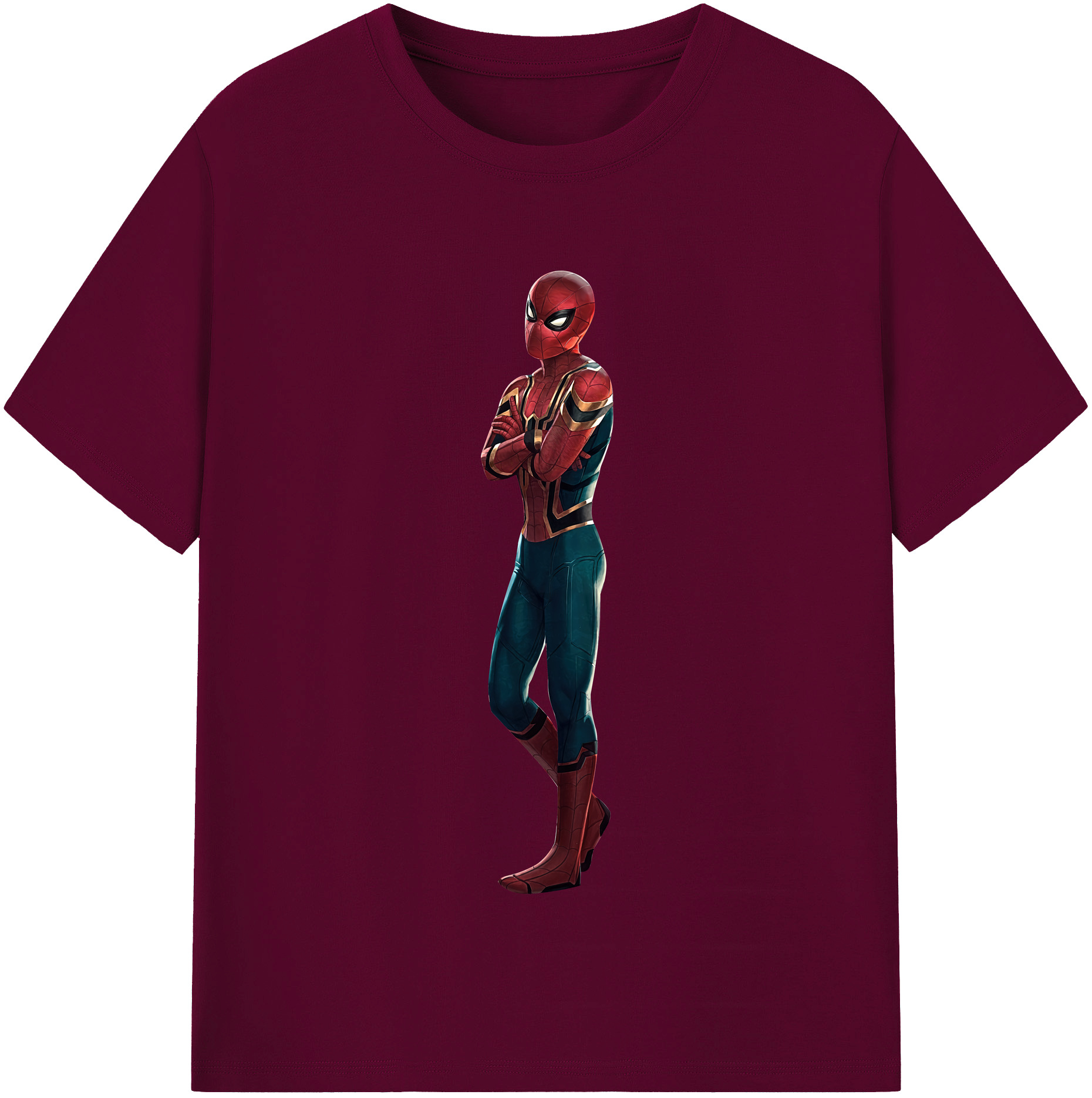 （画像用） Spider Man スパイダーマン レディースカジュアルプリントTシャツ（綿100％）